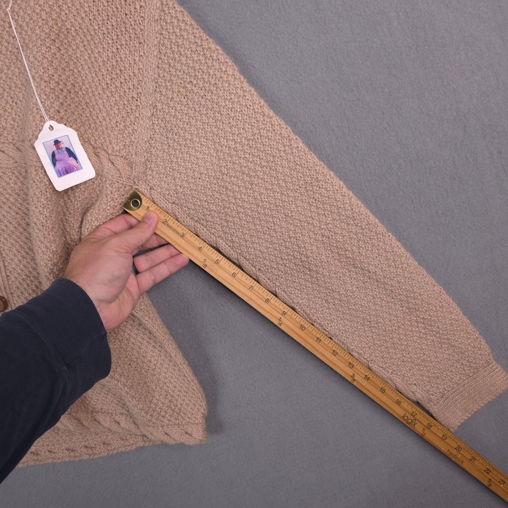 Artesanias Pachamama 100% Alpaca Wool Cardigan Sweater Womens Hand Made In Peru - Picture 13 of 14